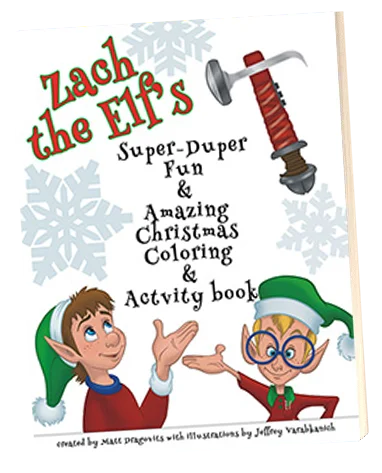 Zach the Elf&rsquo;s Super-Duper Fun & Amazing Christmas Coloring & Activity Book &mdash; book cover