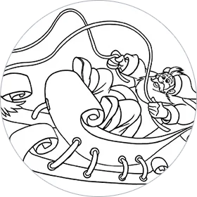 Santa Flying coloring page