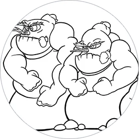 Snow Golems coloring page