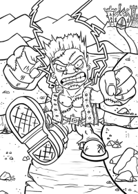 Frankenstein's Monster coloring book page
